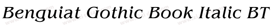 Benguiat Gothic Book Italic BT字体转换